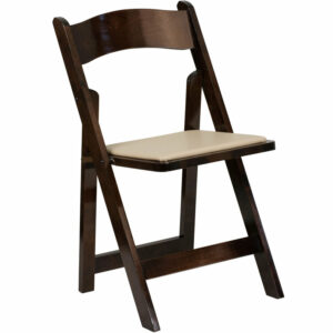 Fruitwood Padded Folding Chair