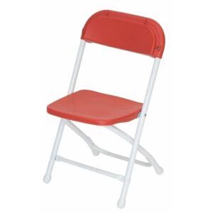 Red & White Poly Folding Chair
